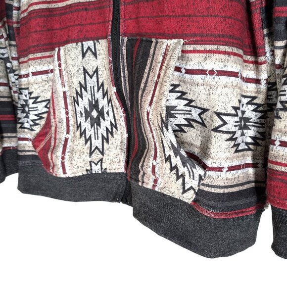 BROOKLYN CLOTH Jacket Men's XL Multicolor Southwest Full Zip Hooded Long Sleeve - Picture 4 of 14